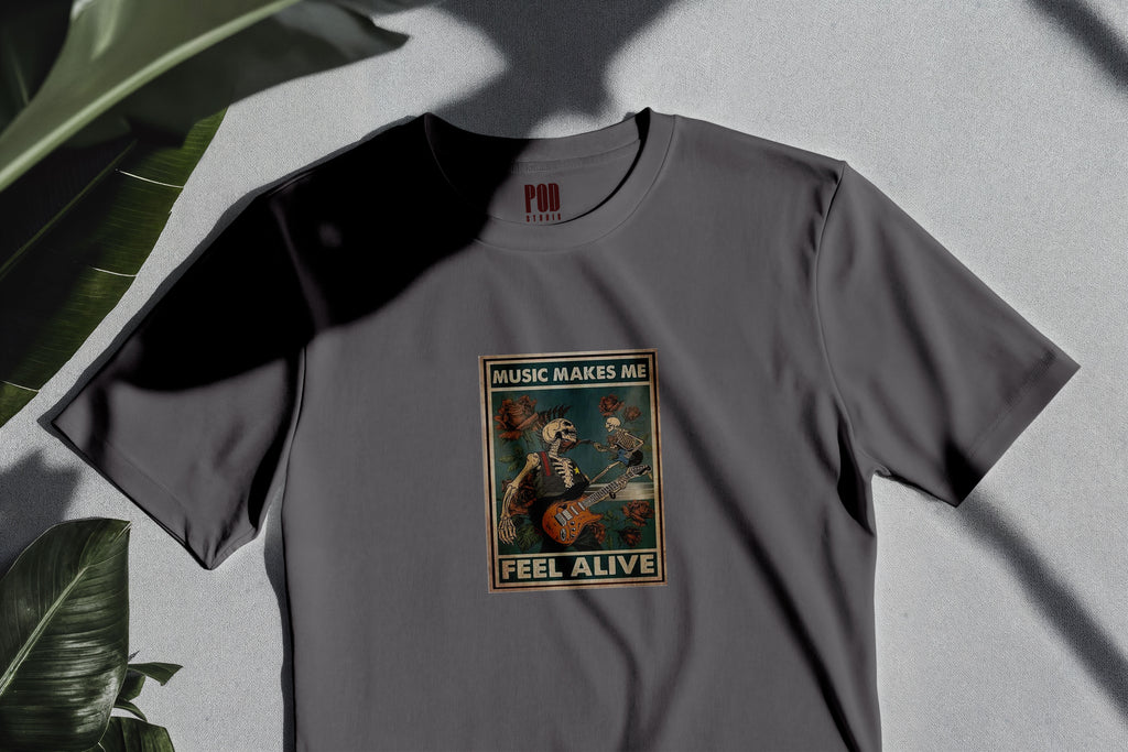 Oversize Kısa Kollu Tişört - Alive