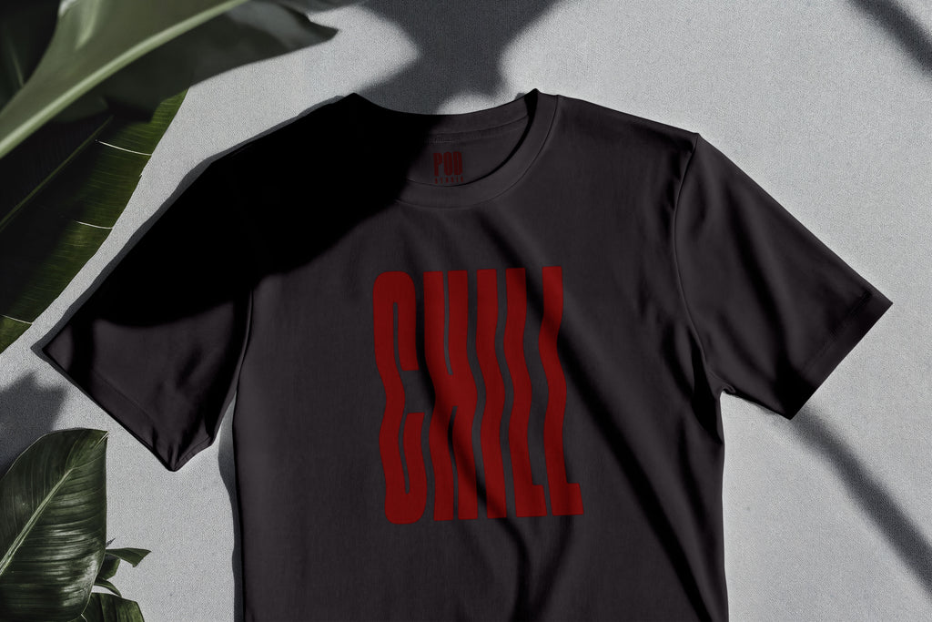 Oversize Kısa Kollu Tişört - Chill