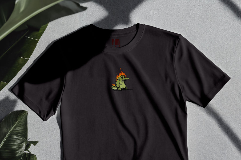 Oversize Kısa Kollu Tişört - Fire