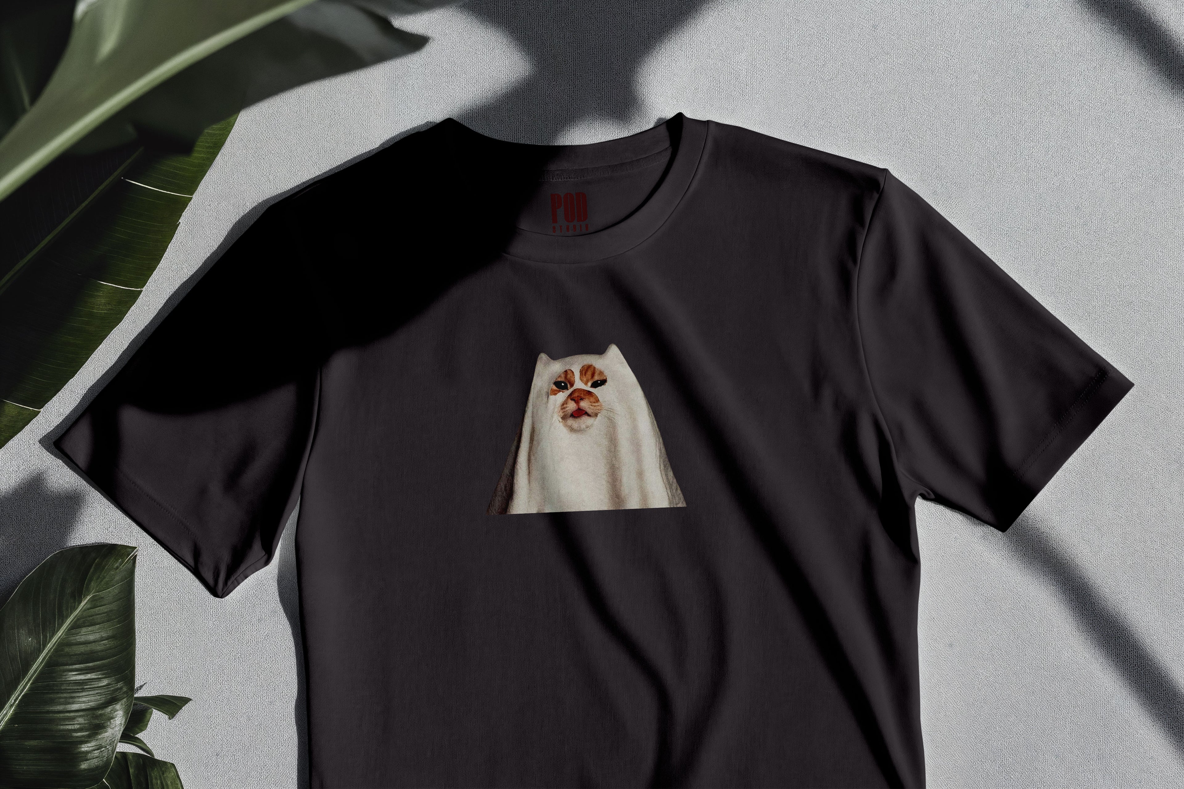 Oversize Kısa Kollu Tişört - Ghost