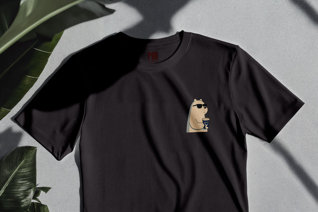 Oversize Kısa Kollu Tişört - Glasses