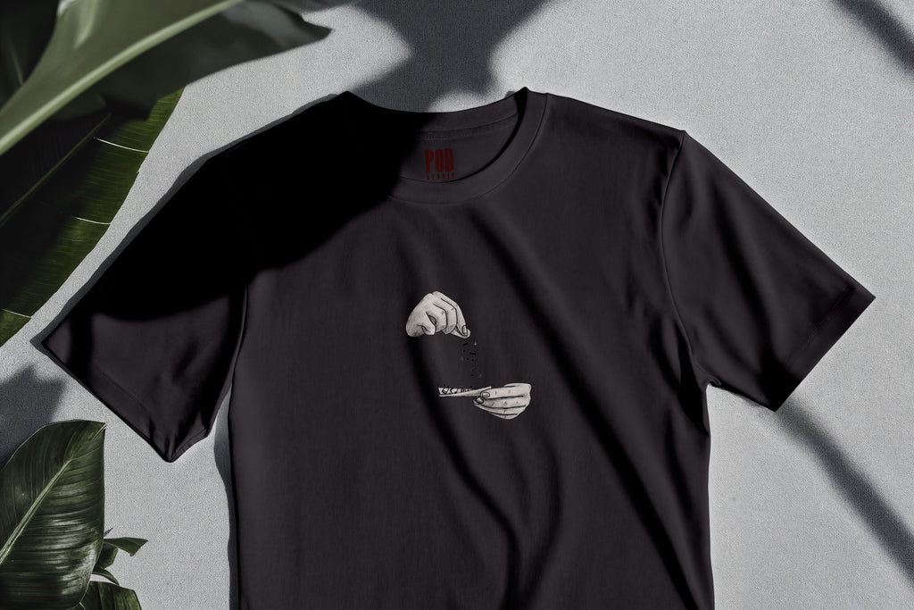 Oversize Kısa Kollu Tişört - Note