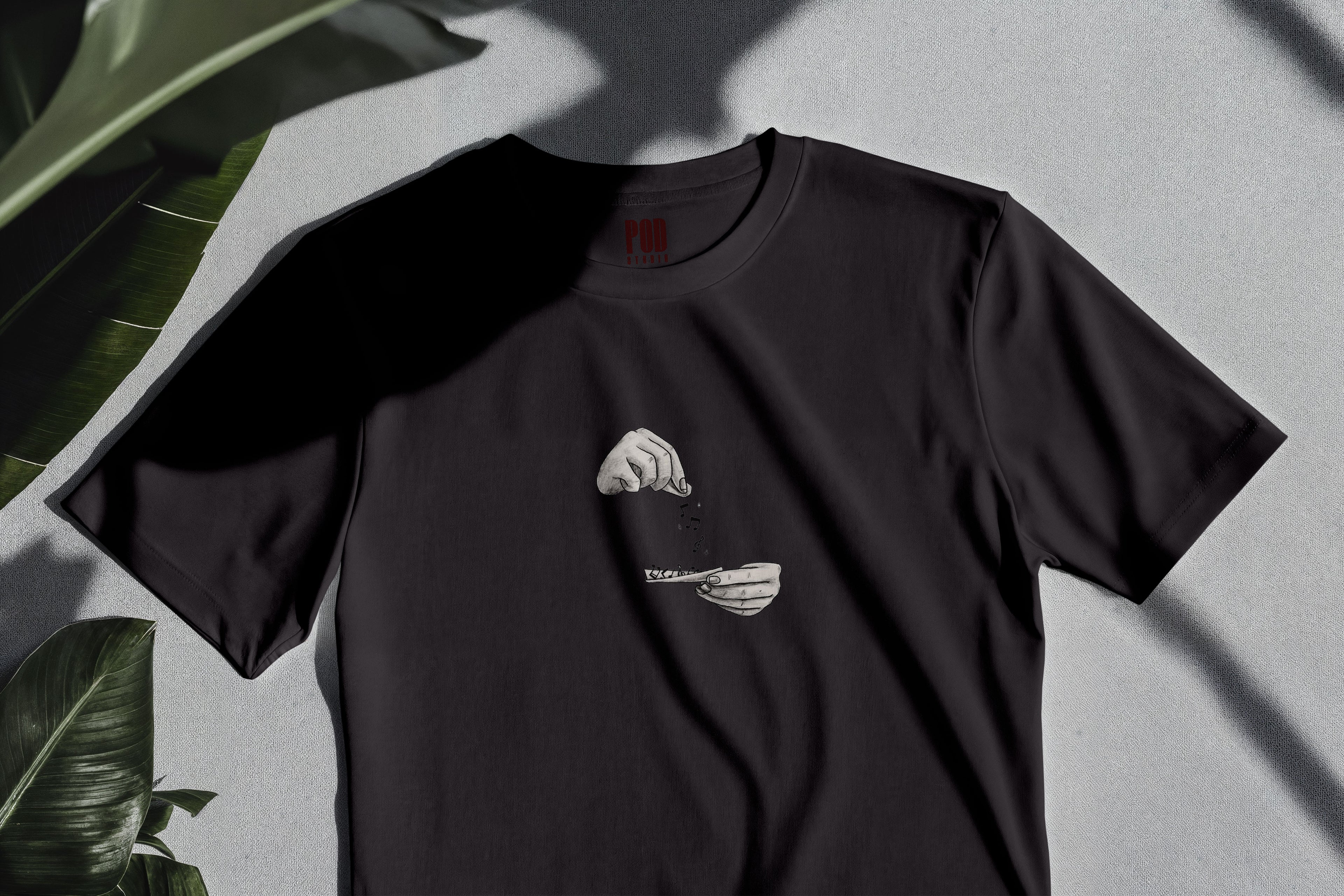 Oversize Kısa Kollu Tişört - Note