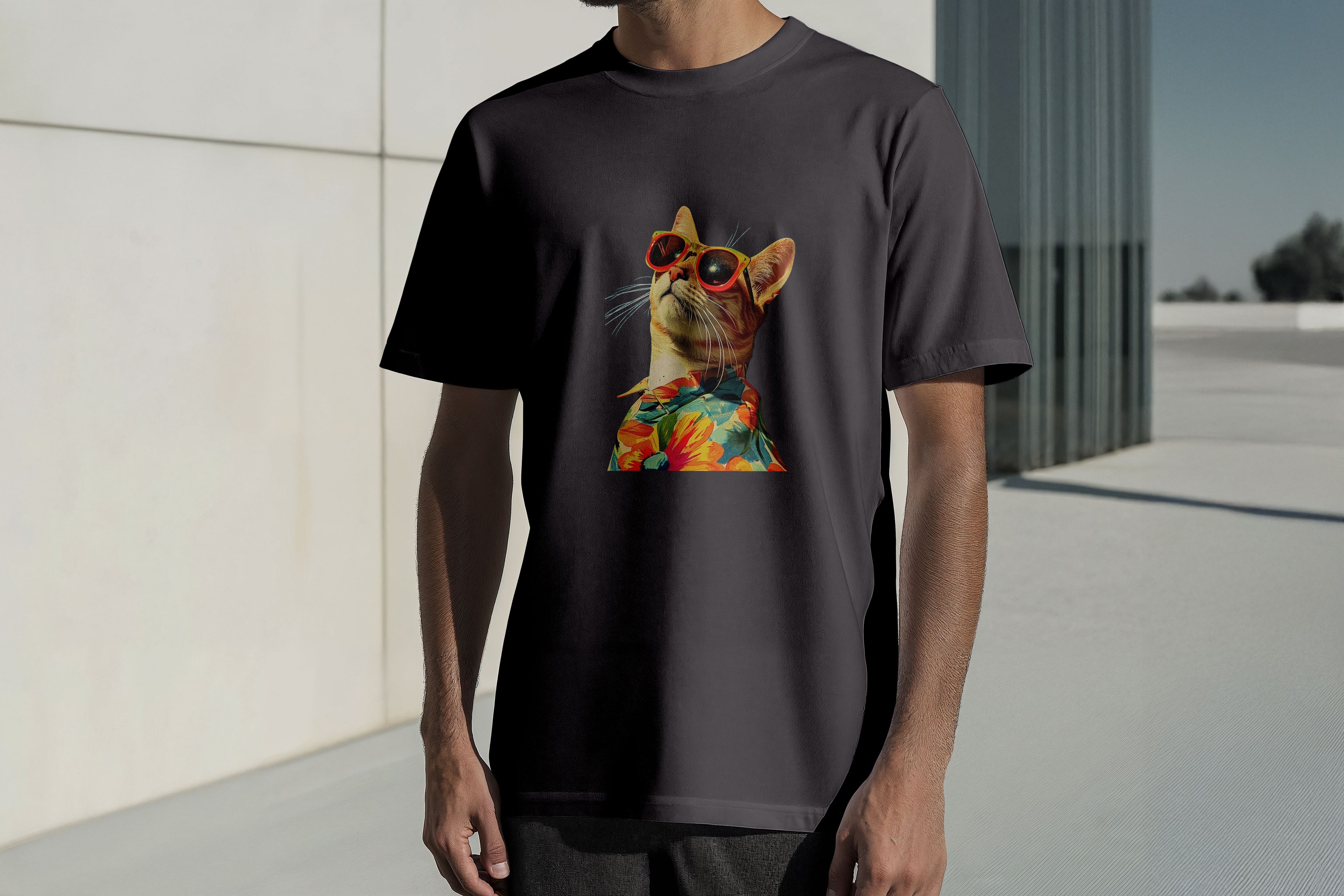 Regular Kısa Kollu Tişört - Cat