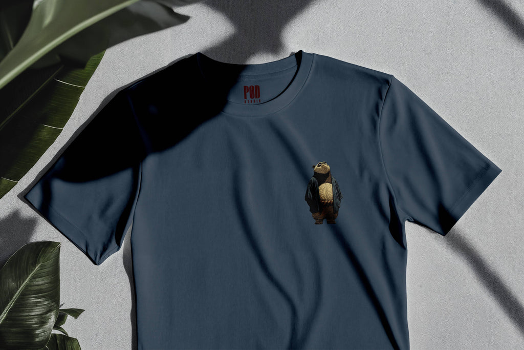 Oversize Kısa Kollu Tişört - Panda