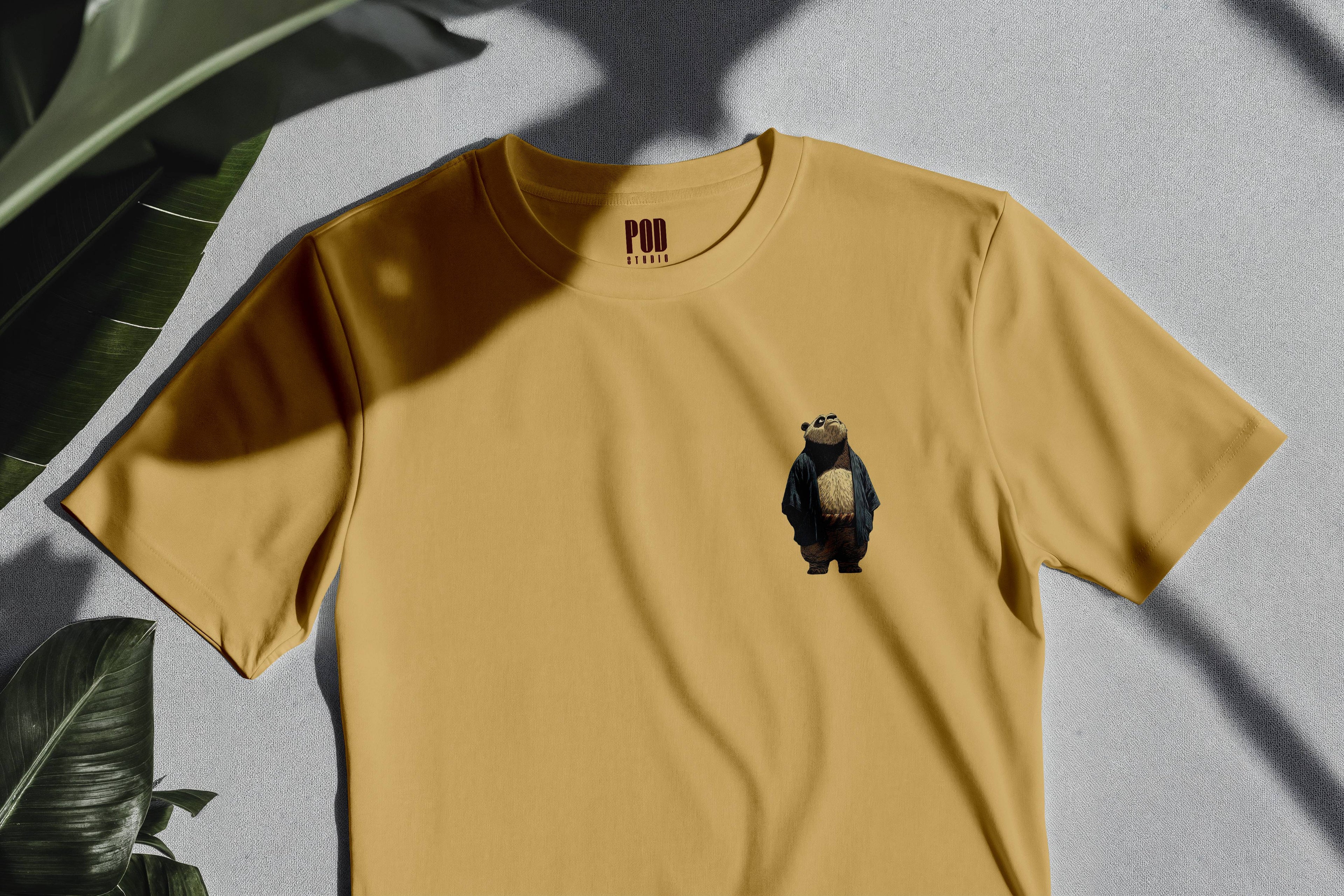 Oversize Kısa Kollu Tişört - Panda