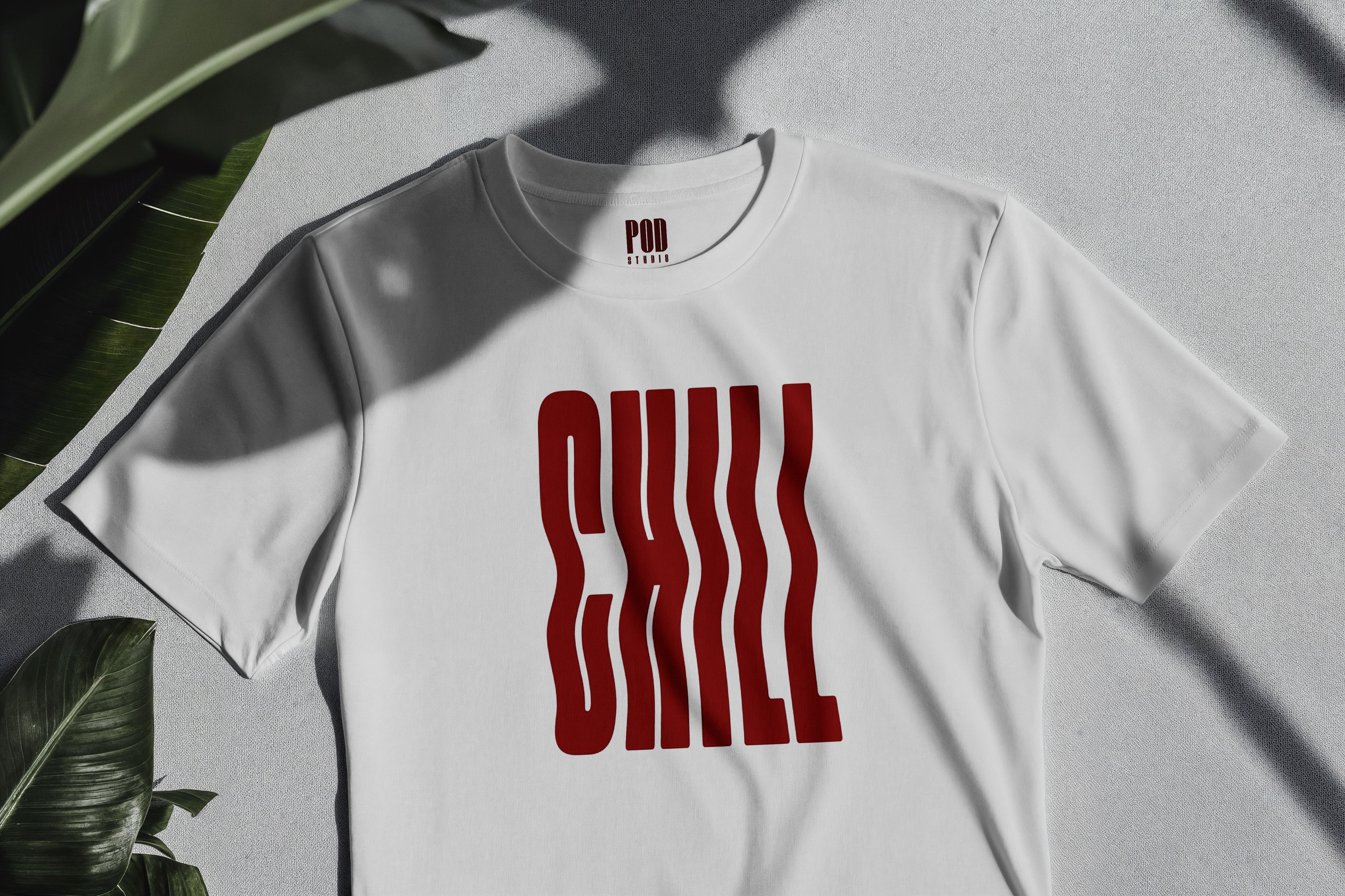 Oversize Kısa Kollu Tişört - Chill