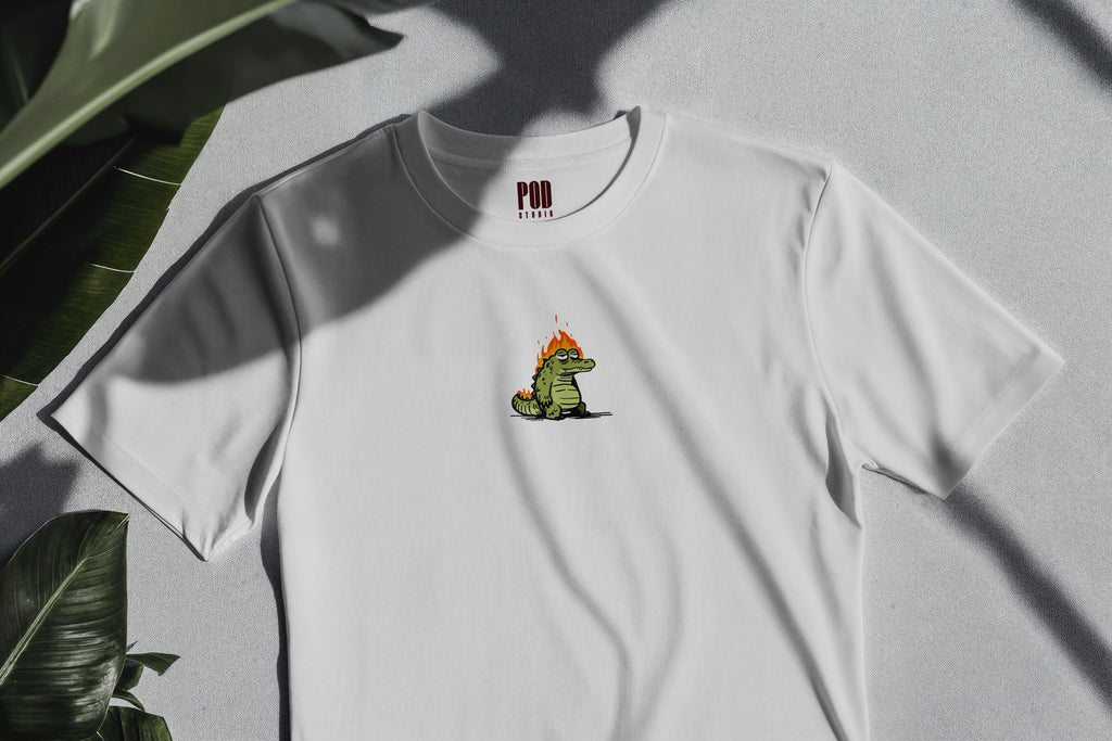 Oversize Kısa Kollu Tişört - Fire