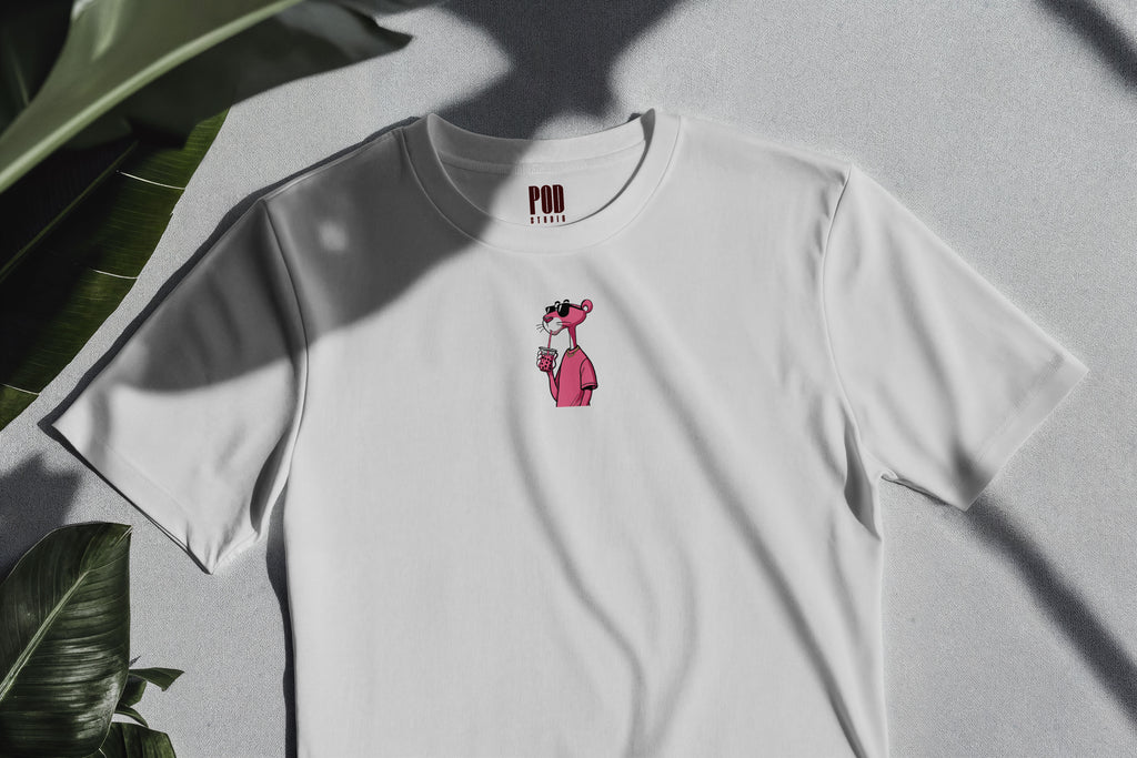 Oversize Kısa Kollu Tişört - Pink