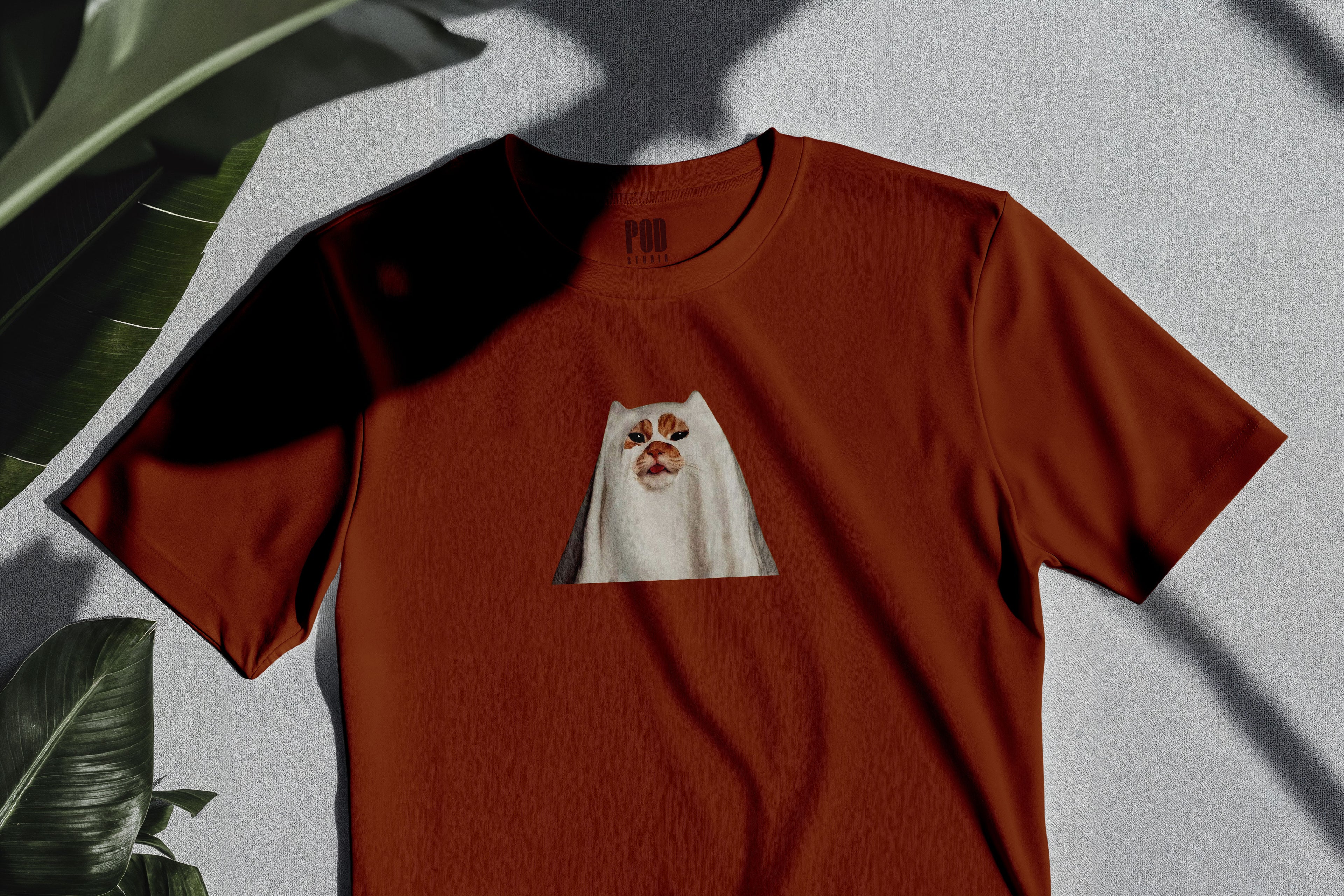 Oversize Kısa Kollu Tişört - Ghost