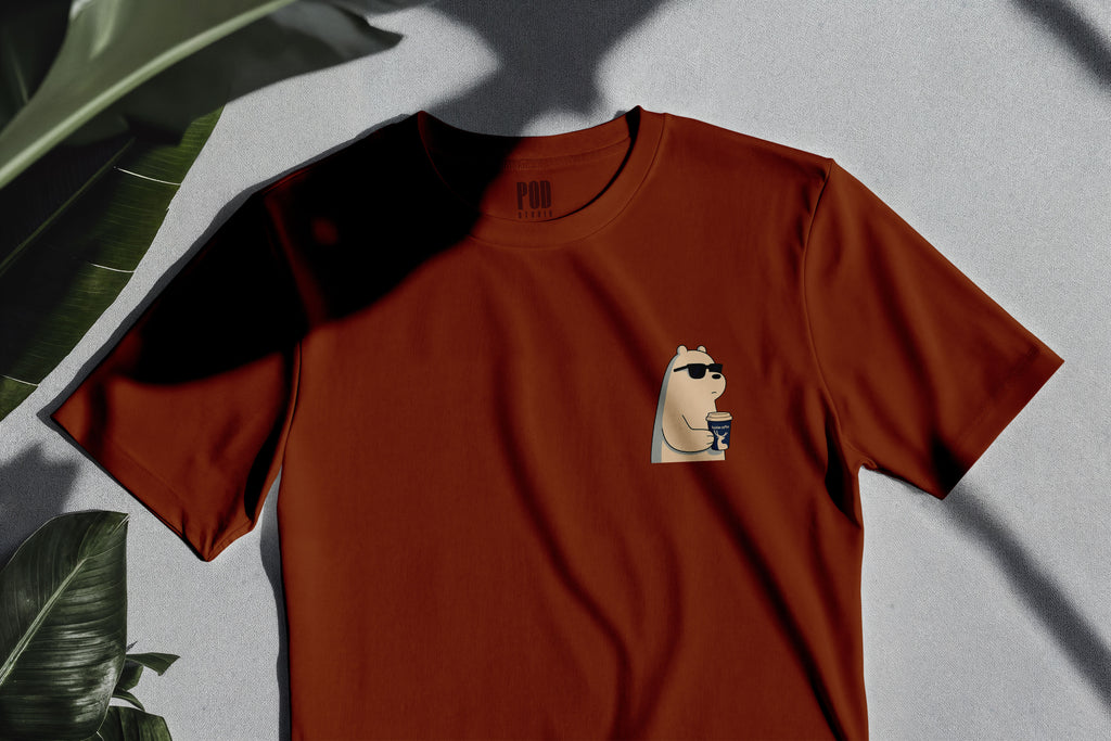 Oversize Kısa Kollu Tişört - Glasses