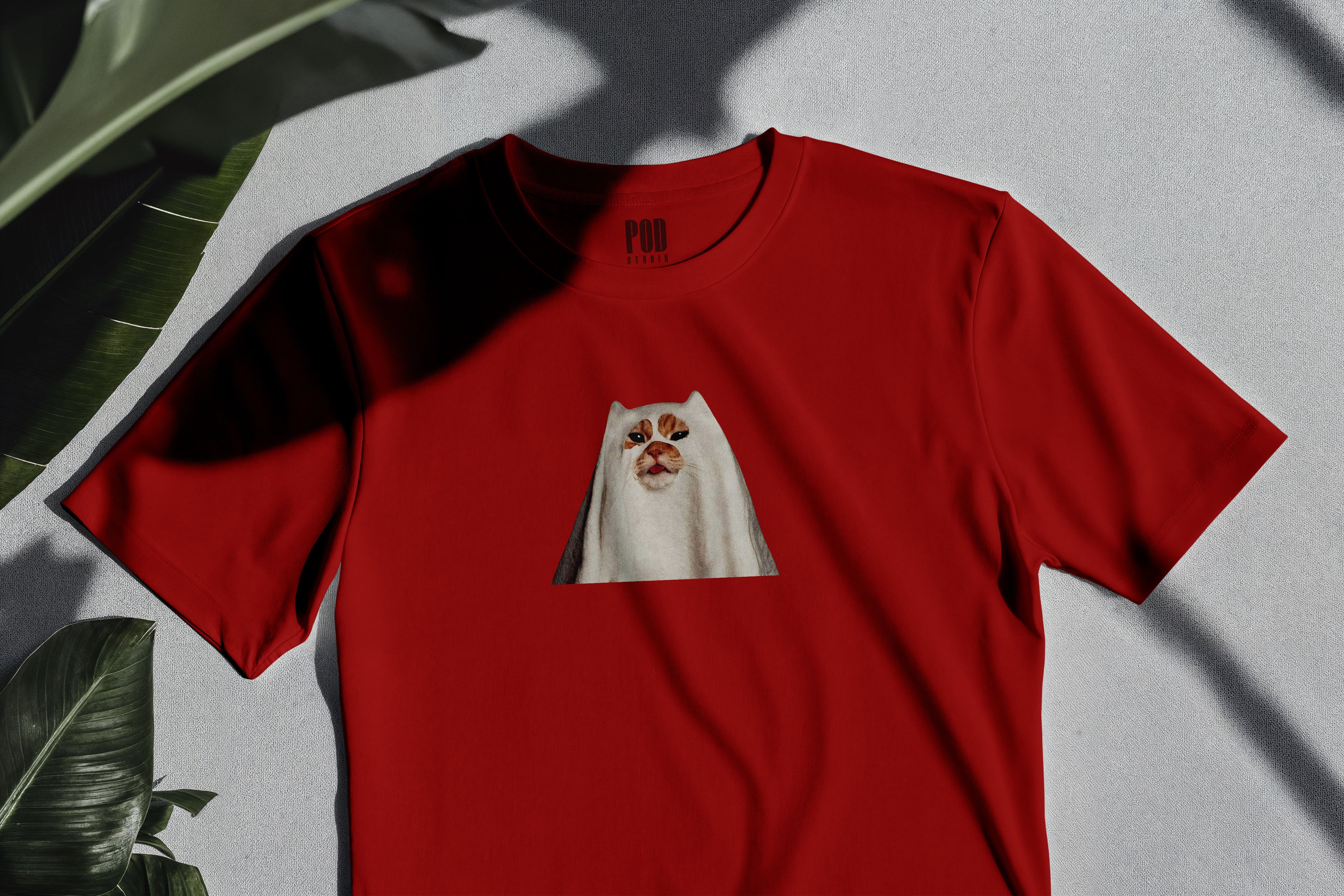 Oversize Kısa Kollu Tişört - Ghost