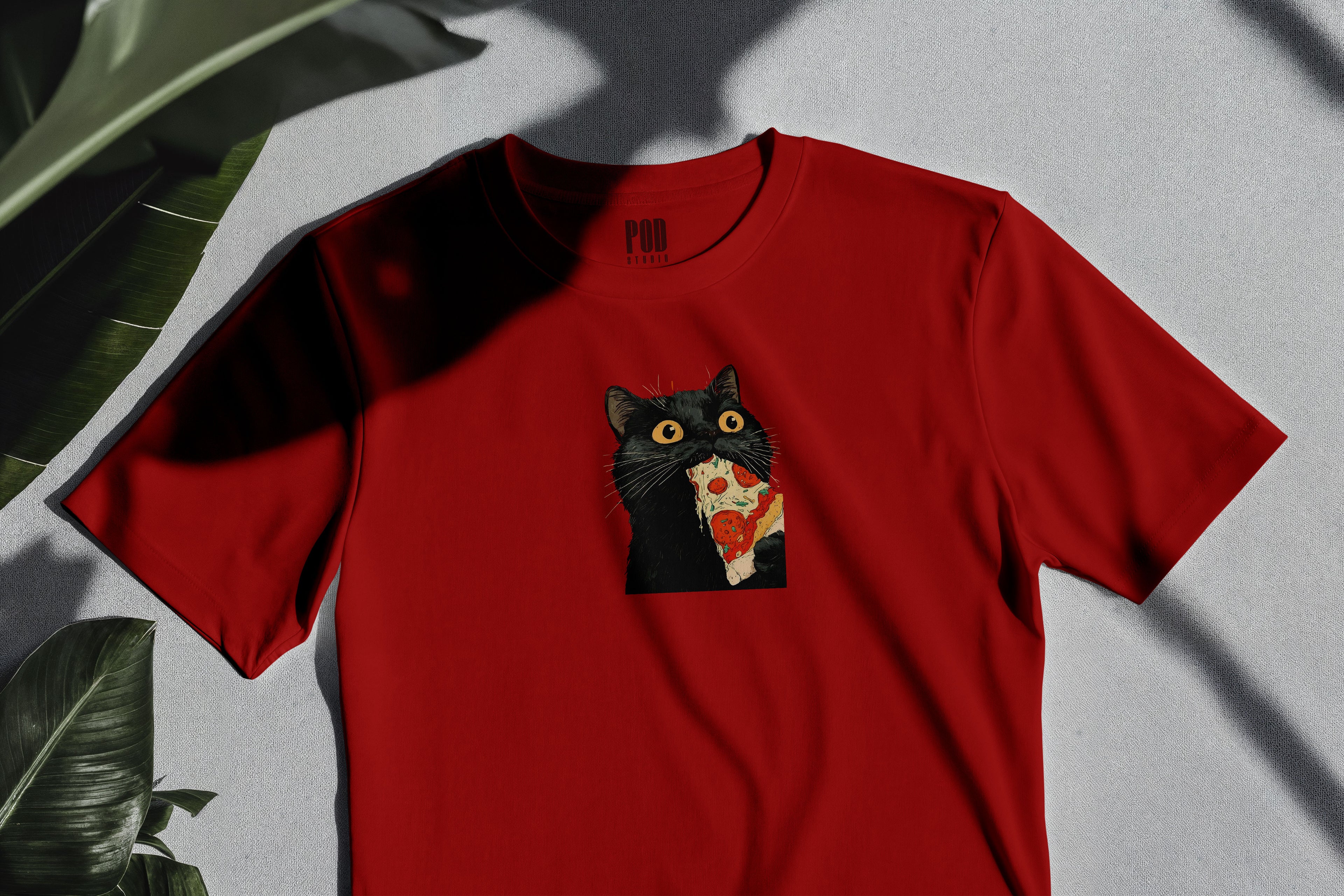 Oversize Kısa Kollu Tişört - Pizza