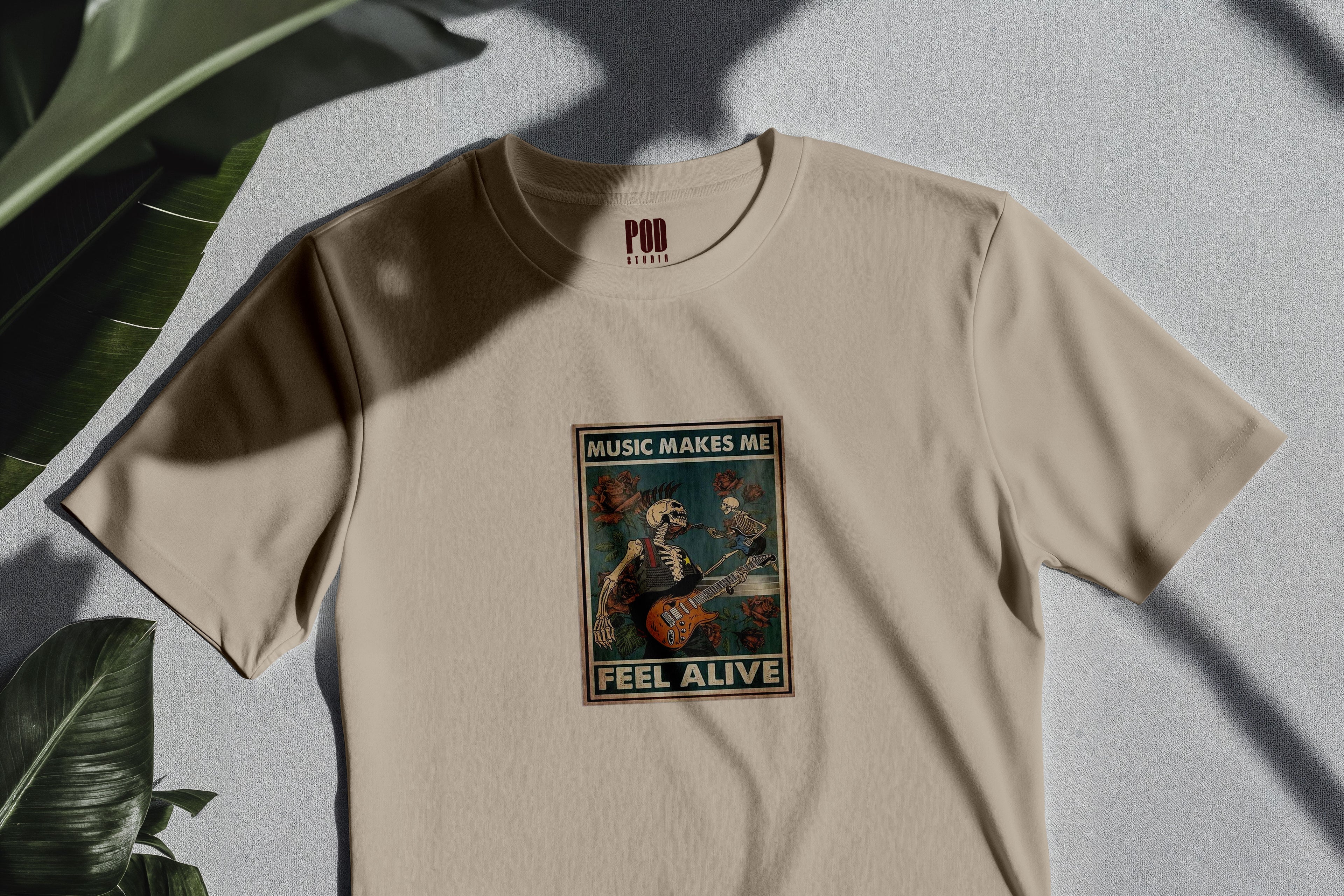 Oversize Kısa Kollu Tişört - Alive