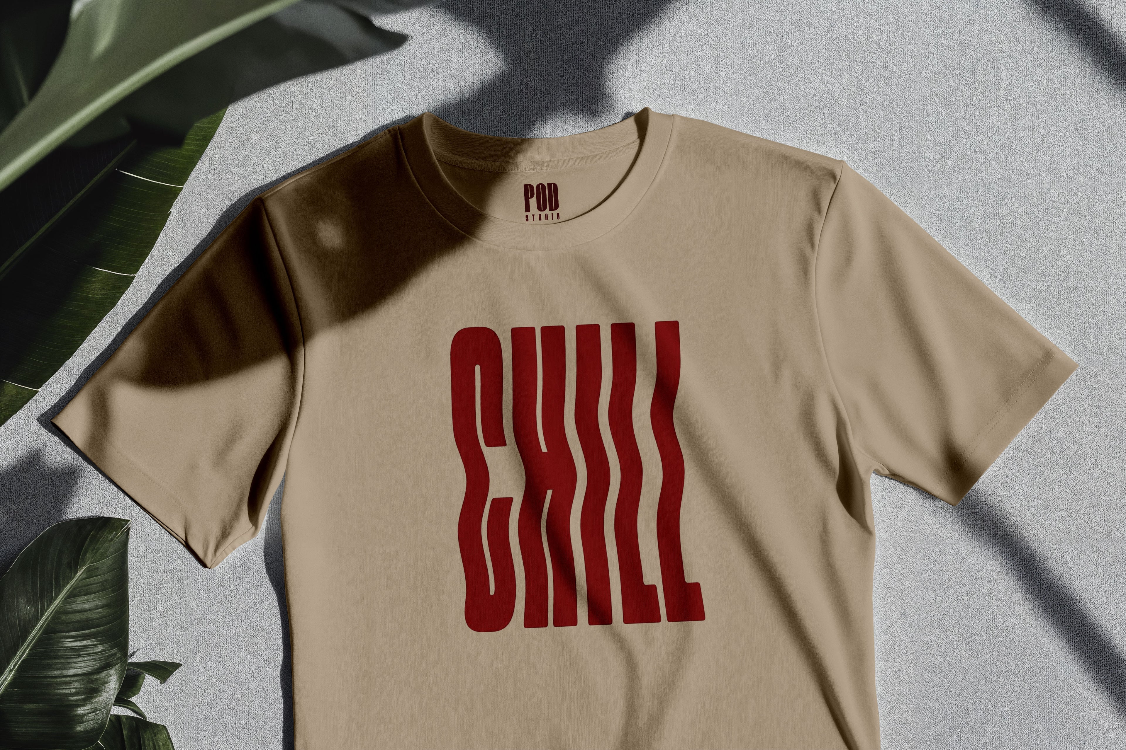 Oversize Kısa Kollu Tişört - Chill