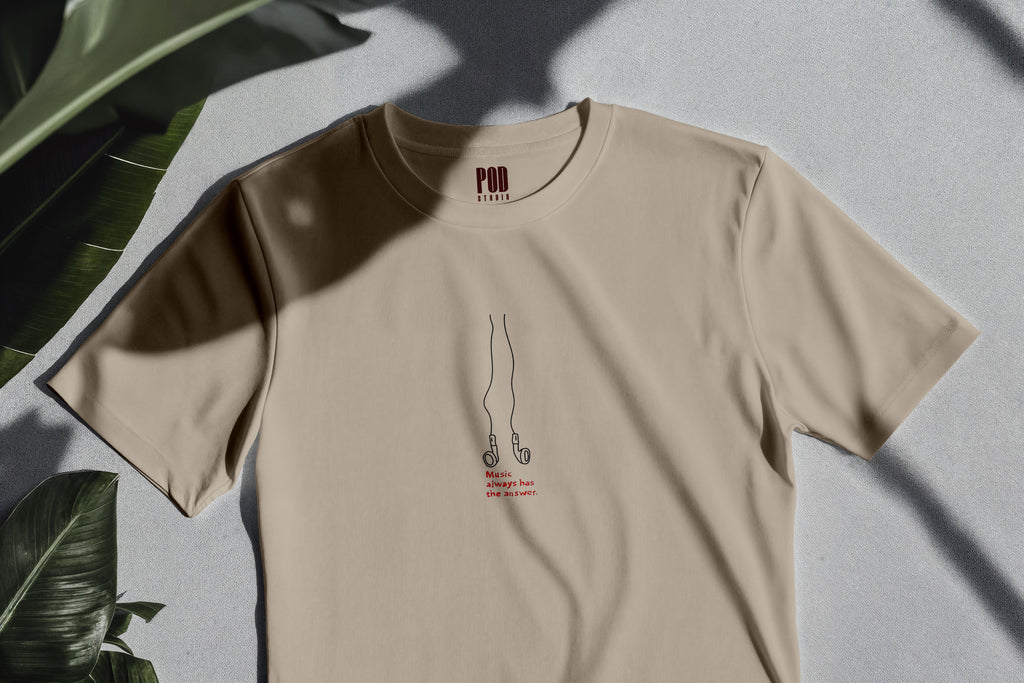 Oversize Kısa Kollu Tişört - Ear