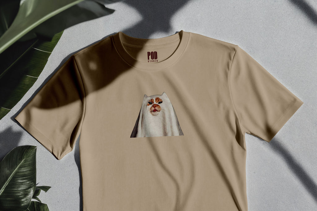 Oversize Kısa Kollu Tişört - Ghost