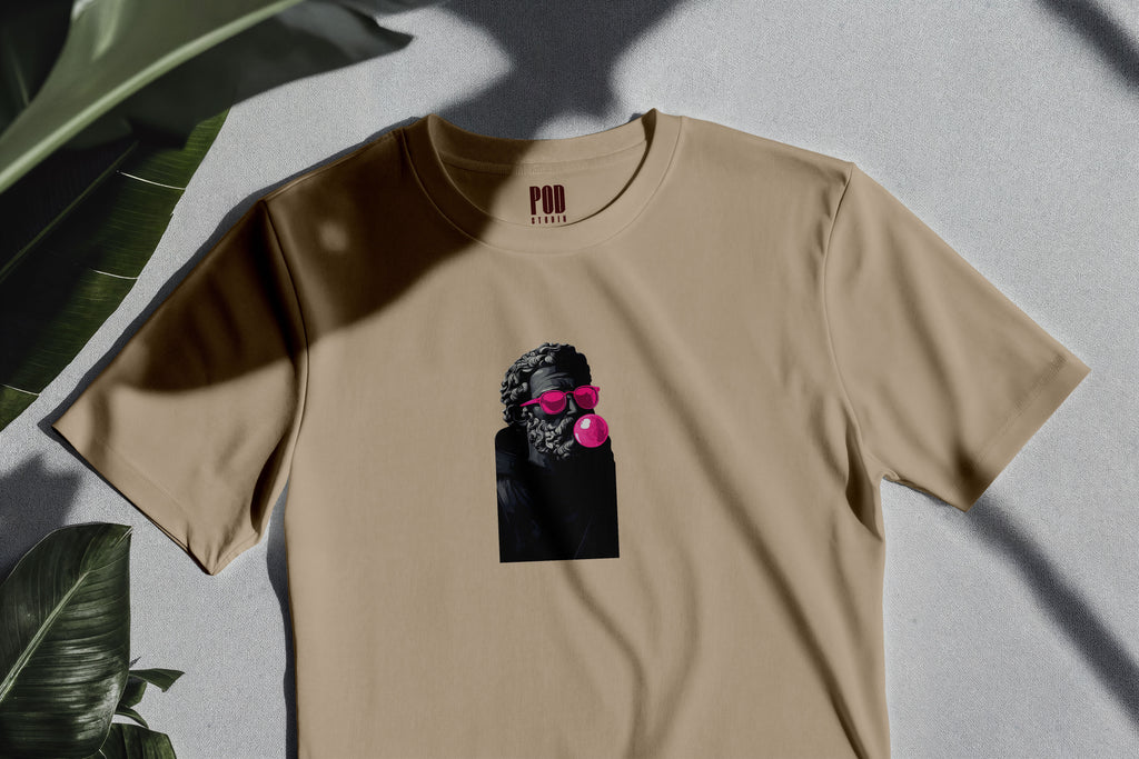 Oversize Kısa Kollu Tişört - Gum