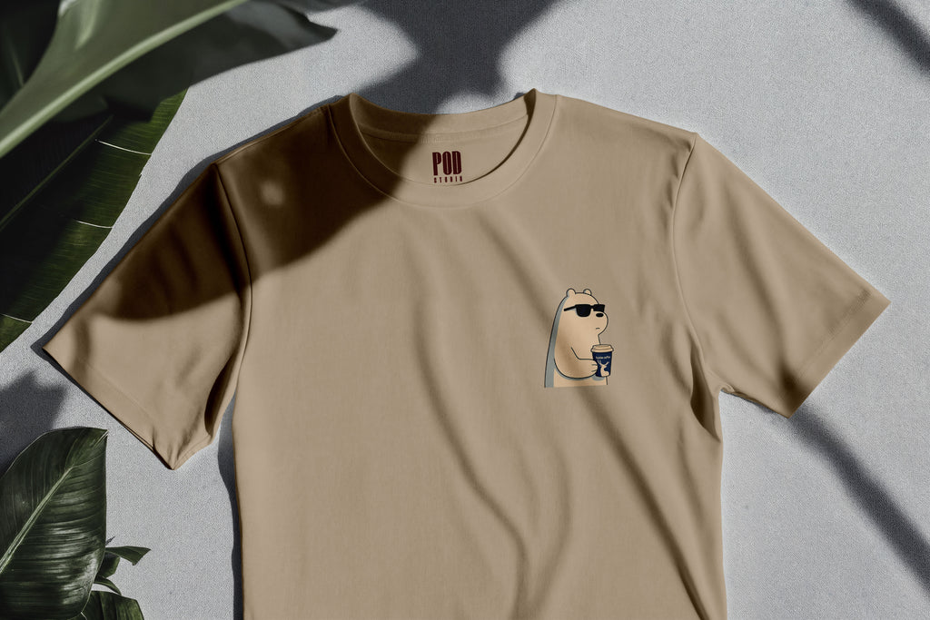 Oversize Kısa Kollu Tişört - Glasses