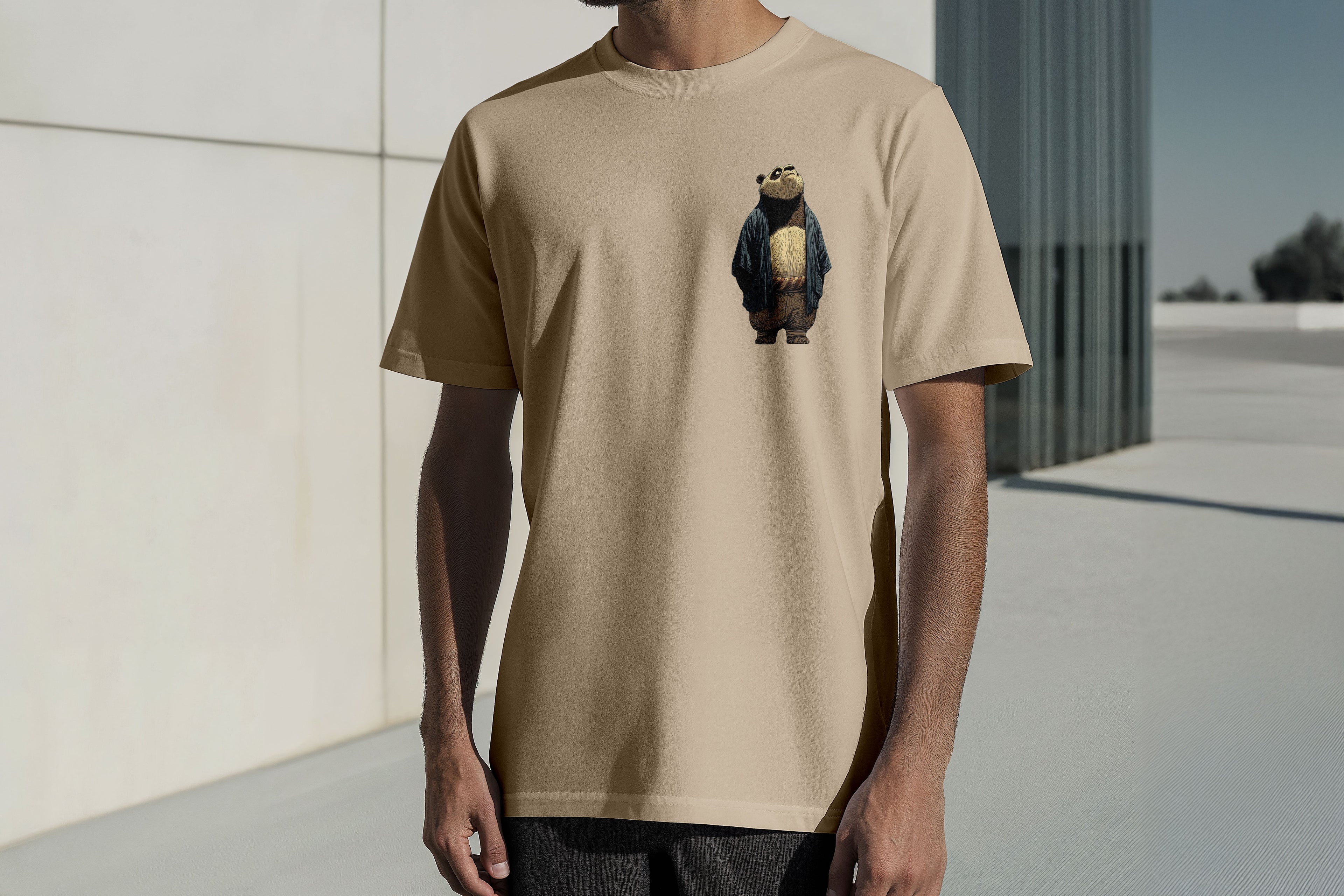 Regular Kısa Kollu Tişört - Panda