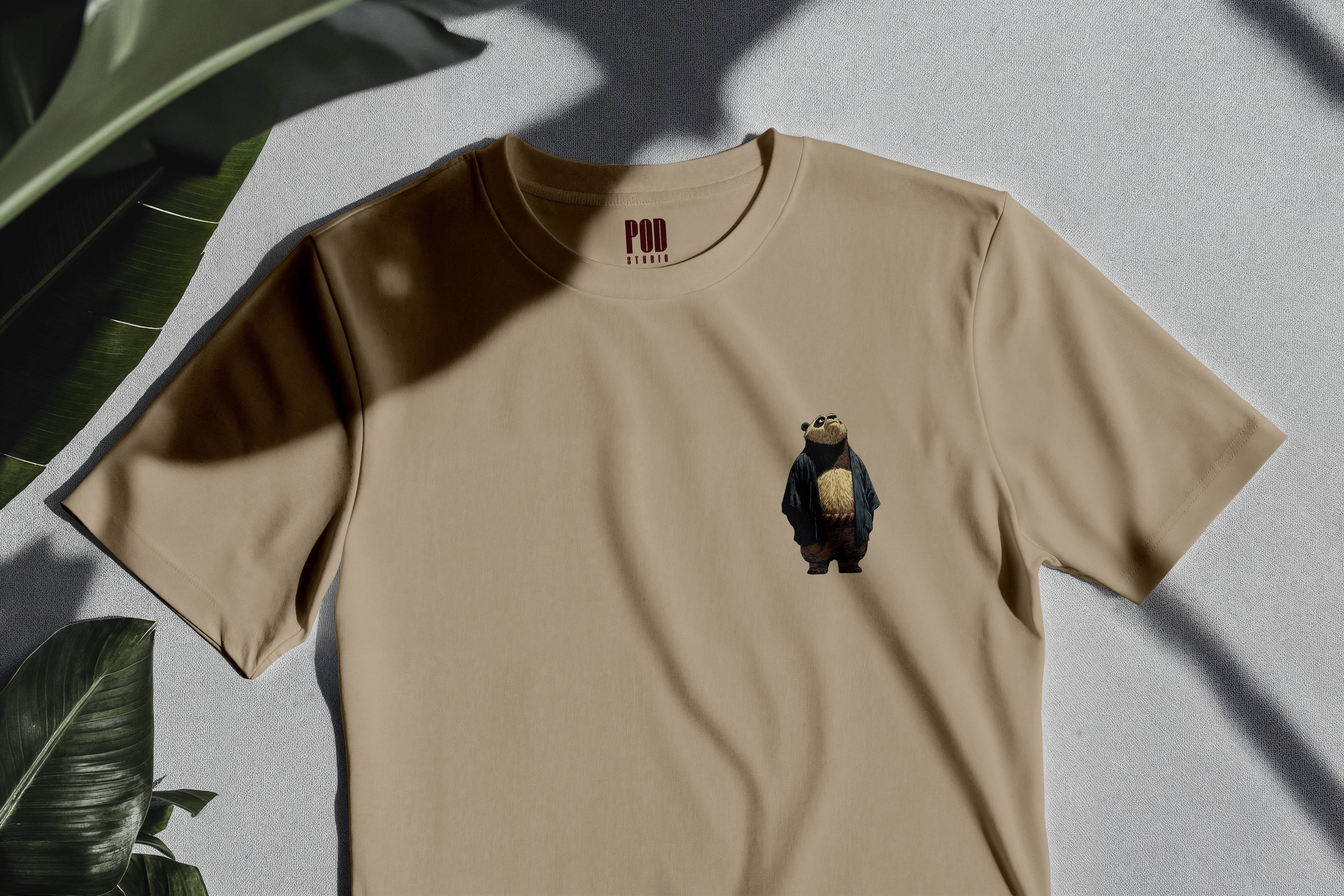 Oversize Kısa Kollu Tişört - Panda