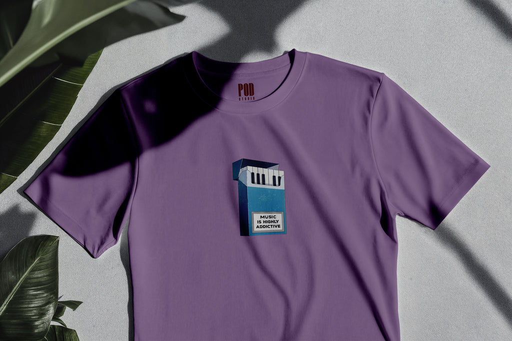 Oversize Kısa Kollu Tişört - Addictive