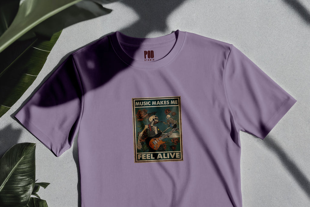 Oversize Kısa Kollu Tişört - Alive