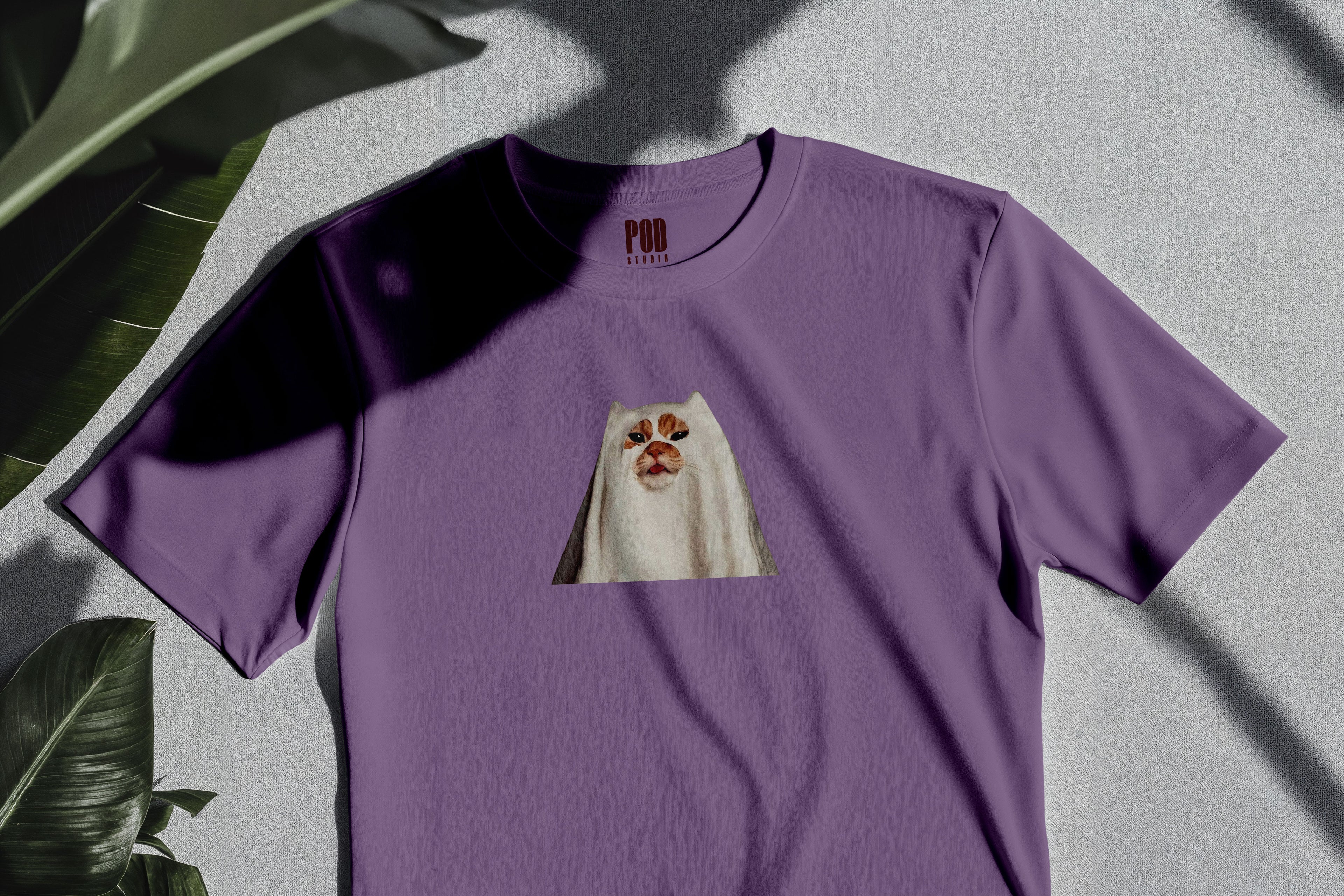 Oversize Kısa Kollu Tişört - Ghost