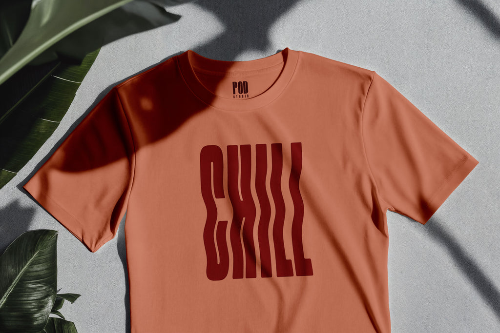 Oversize Kısa Kollu Tişört - Chill