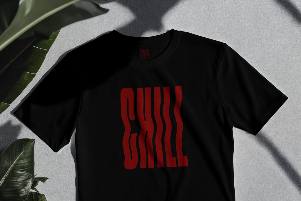 Oversize Kısa Kollu Tişört - Chill