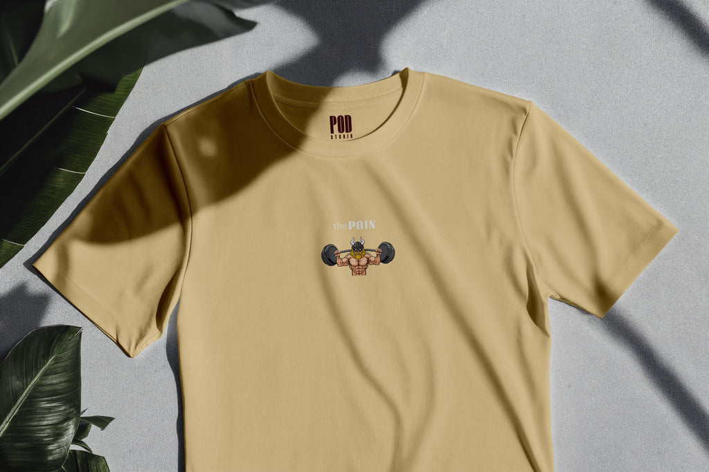 Oversize Kısa Kollu Tişört - Pain