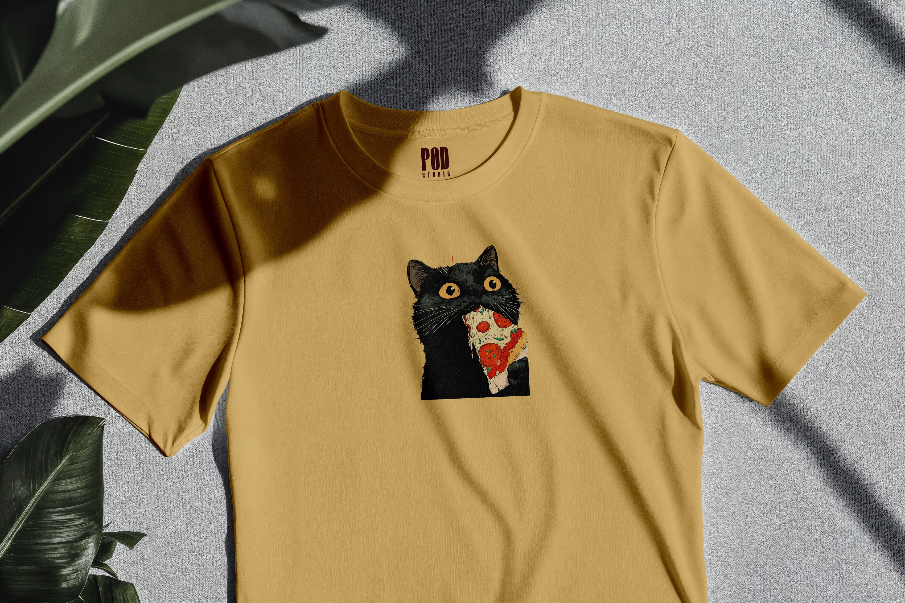 Oversize Kısa Kollu Tişört - Pizza