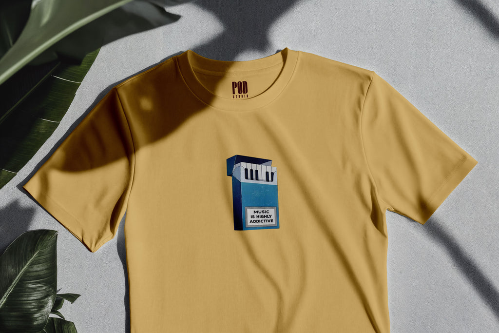 Oversize Kısa Kollu Tişört - Addictive