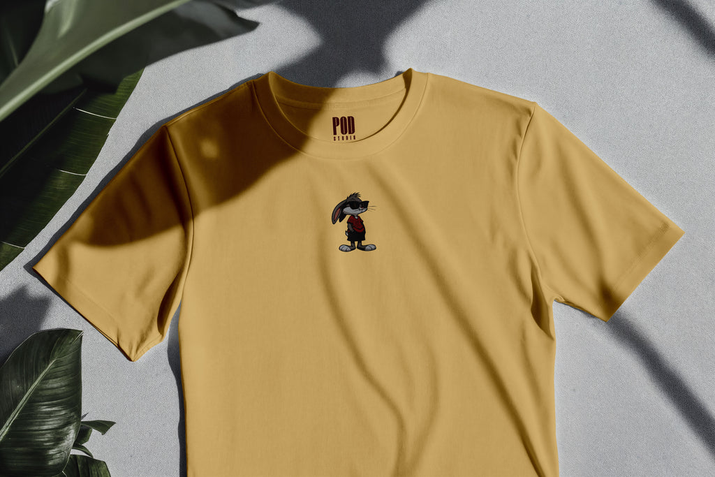 Oversize Kısa Kollu Tişört - Bunny