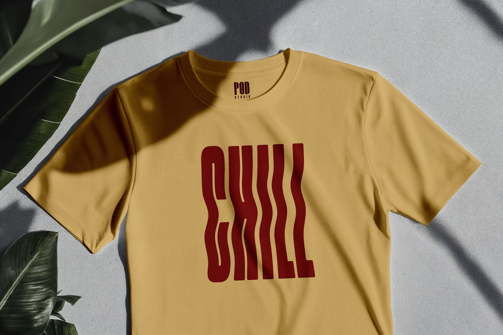 Oversize Kısa Kollu Tişört - Chill