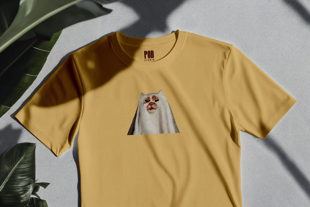 Oversize Kısa Kollu Tişört - Ghost