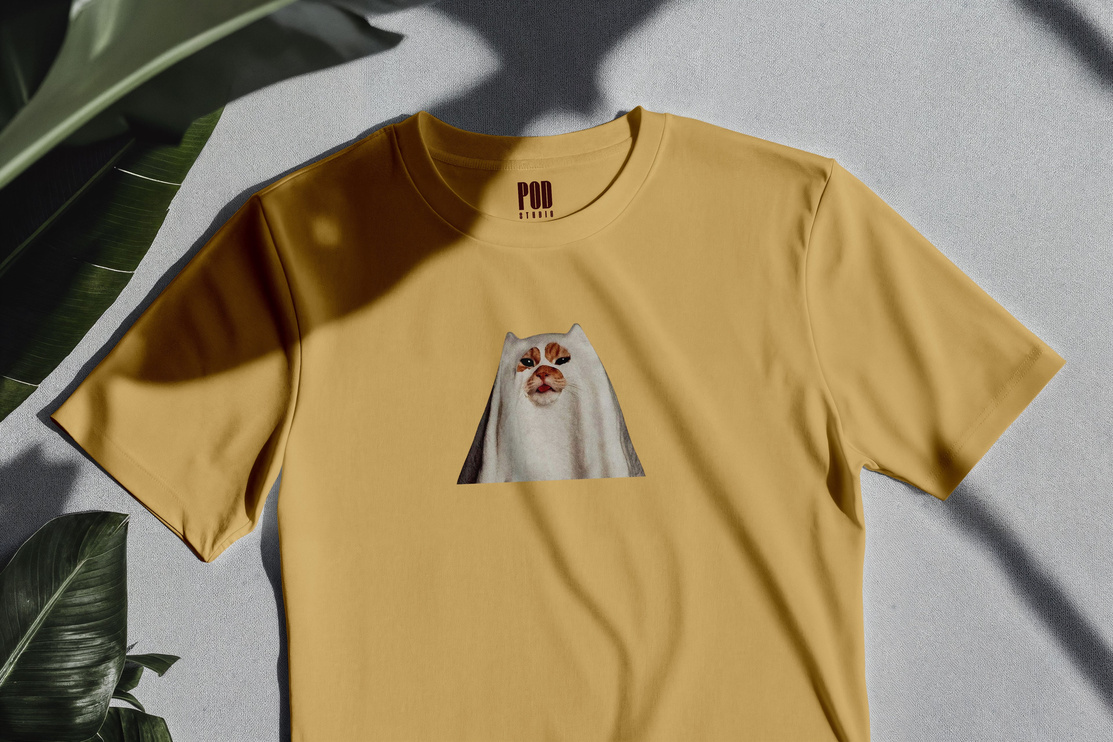 Oversize Kısa Kollu Tişört - Ghost