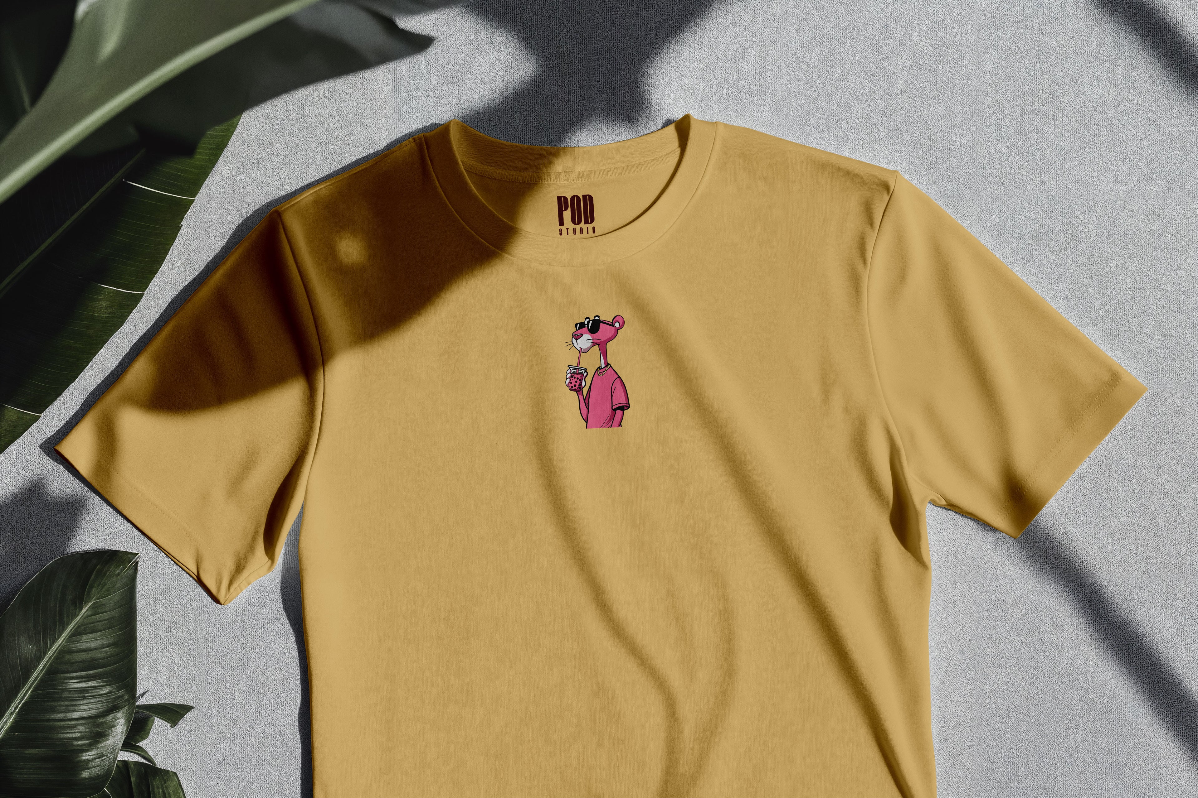 Oversize Kısa Kollu Tişört - Pink