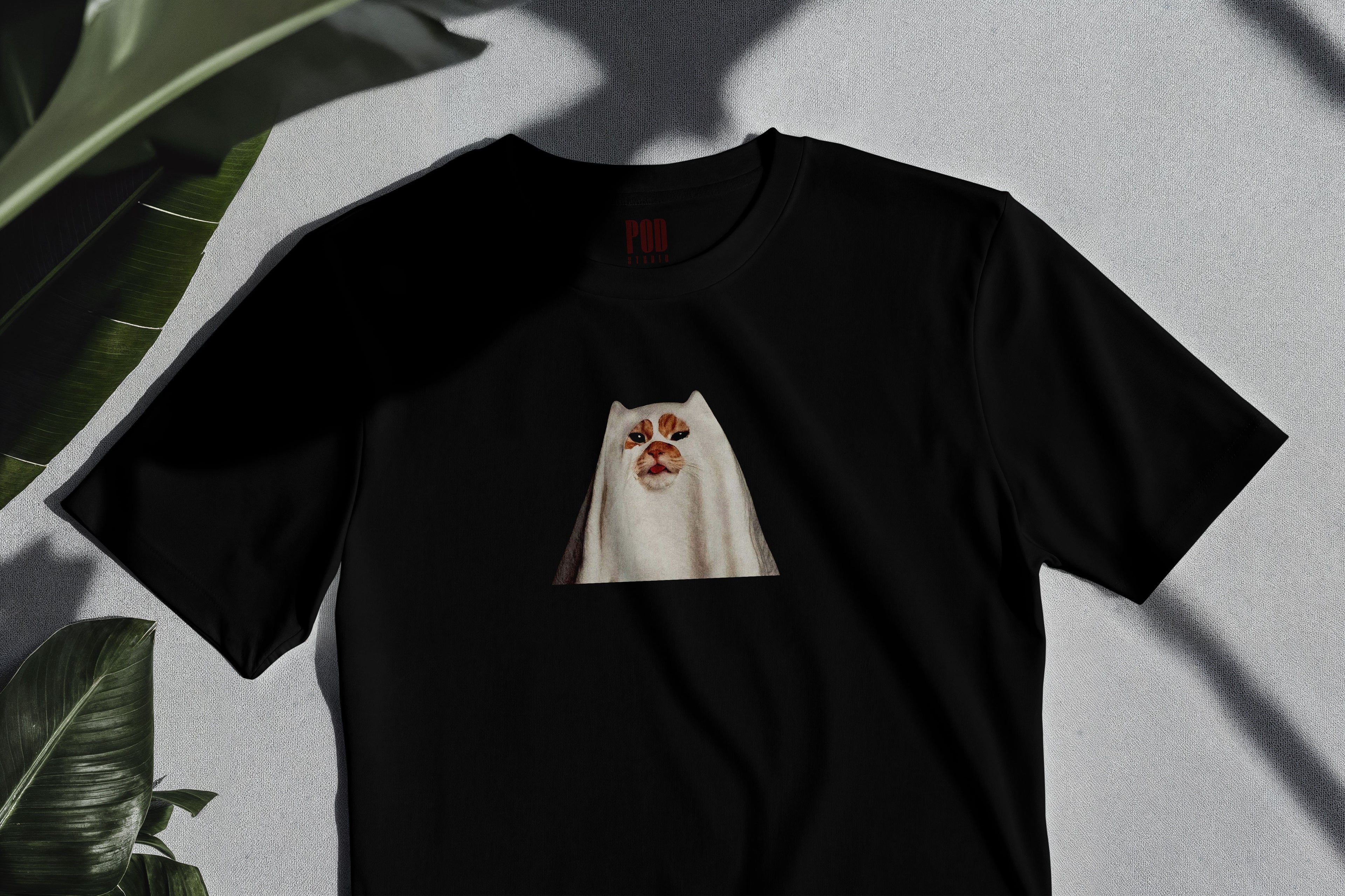 Oversize Kısa Kollu Tişört - Ghost