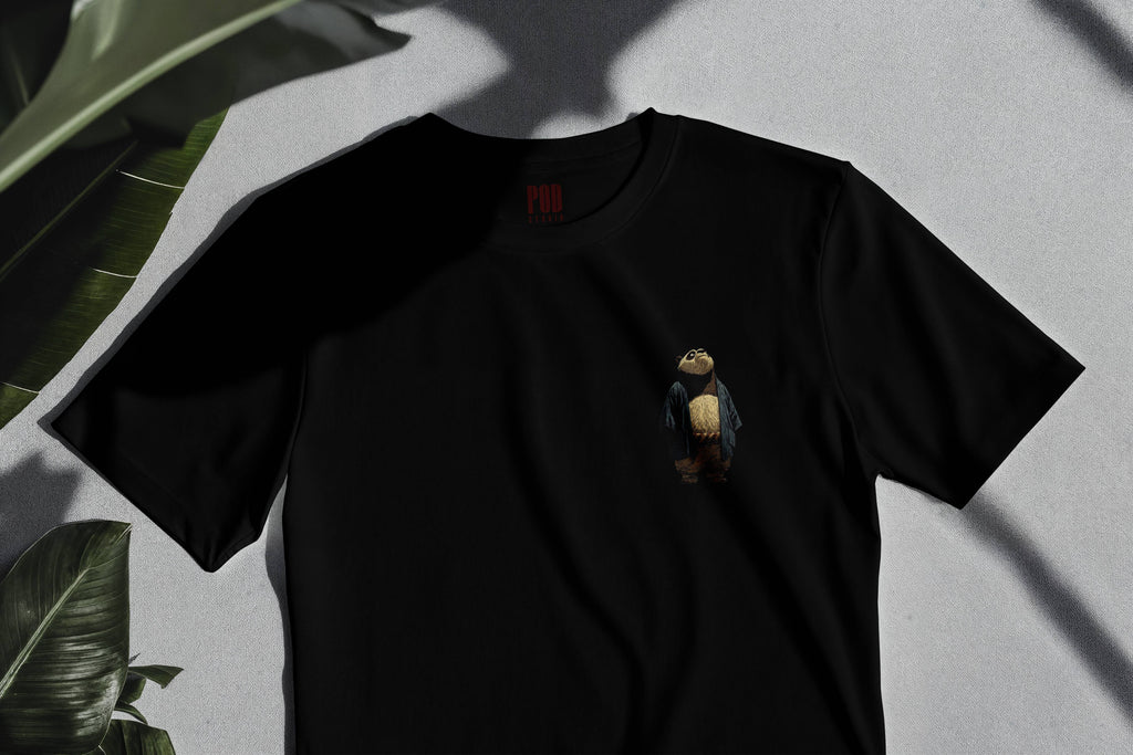 Oversize Kısa Kollu Tişört - Panda