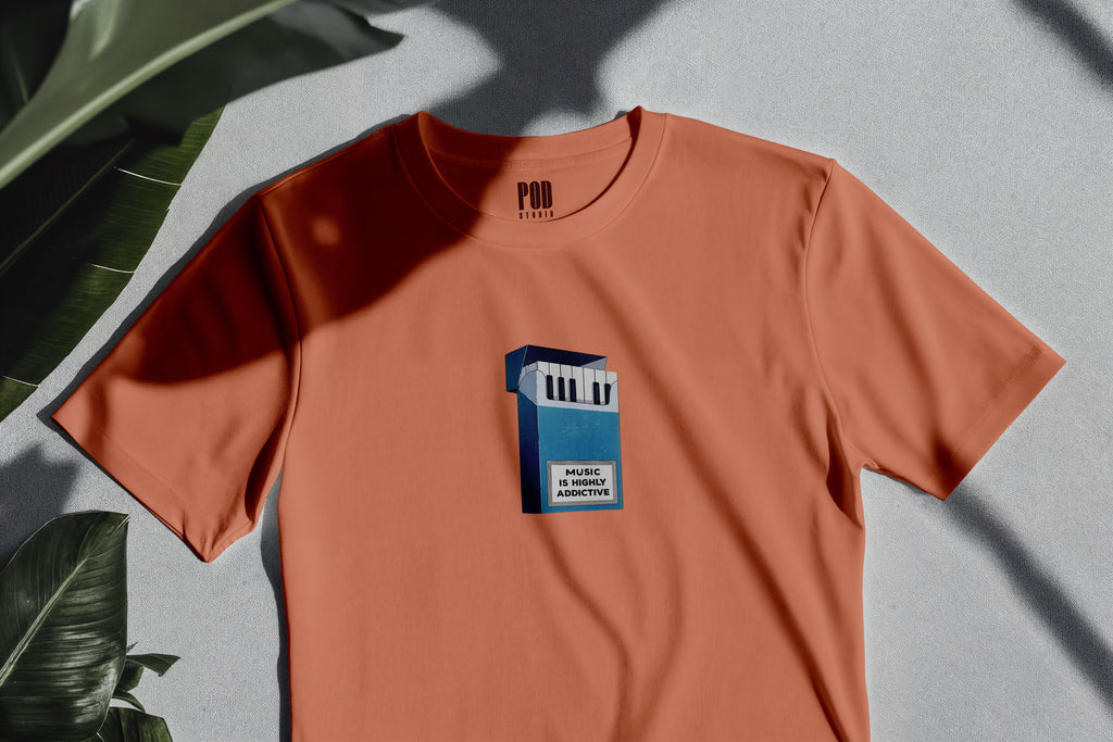 Oversize Kısa Kollu Tişört - Addictive