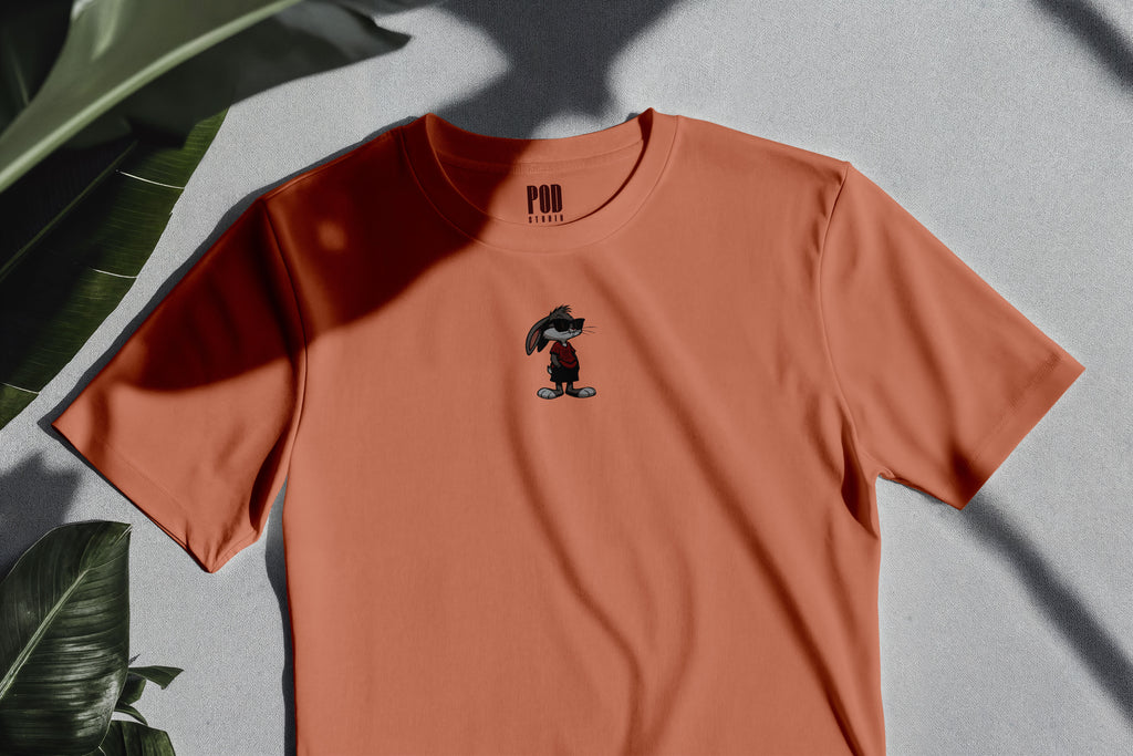 Oversize Kısa Kollu Tişört - Bunny