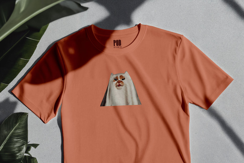 Oversize Kısa Kollu Tişört - Ghost