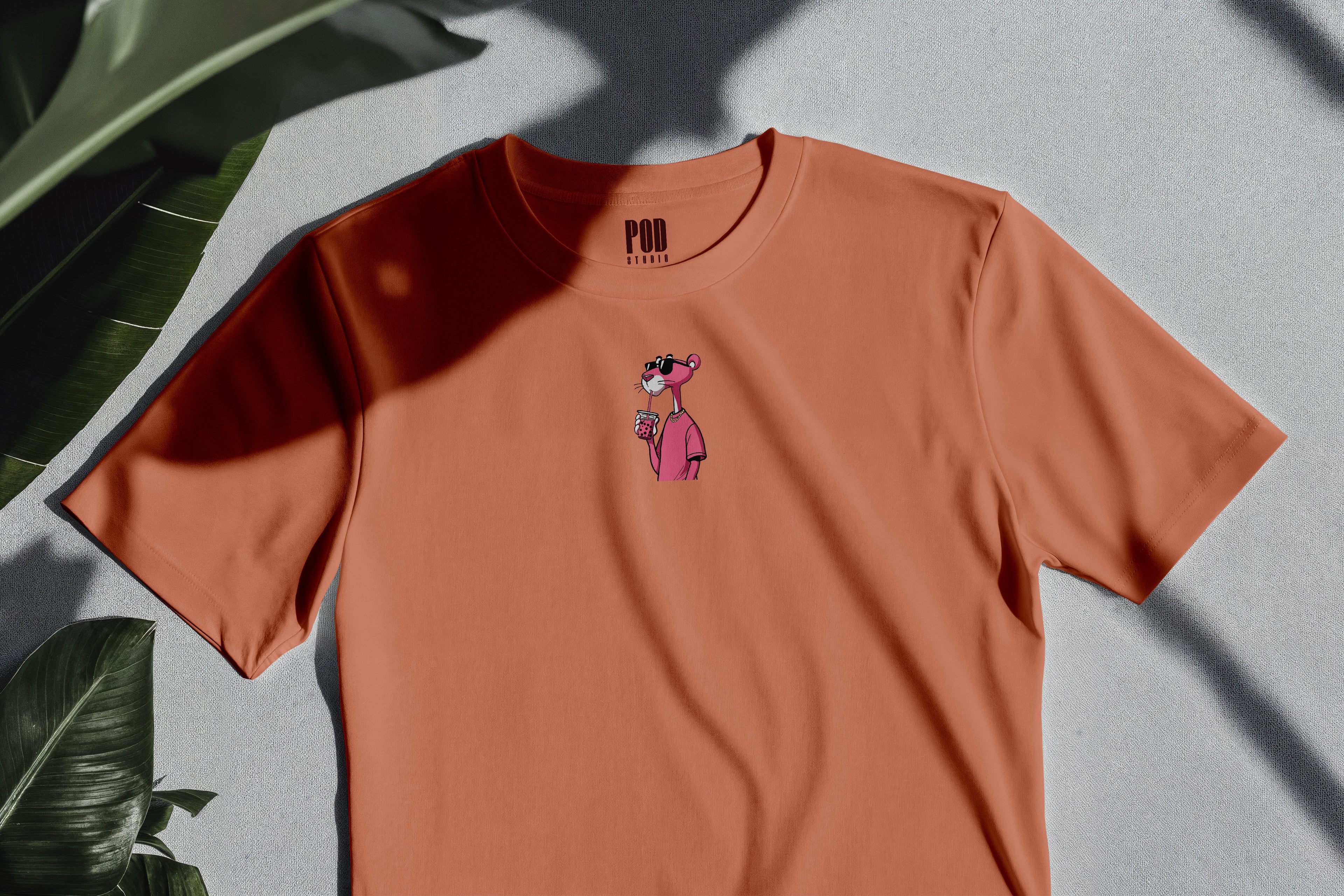 Oversize Kısa Kollu Tişört - Pink