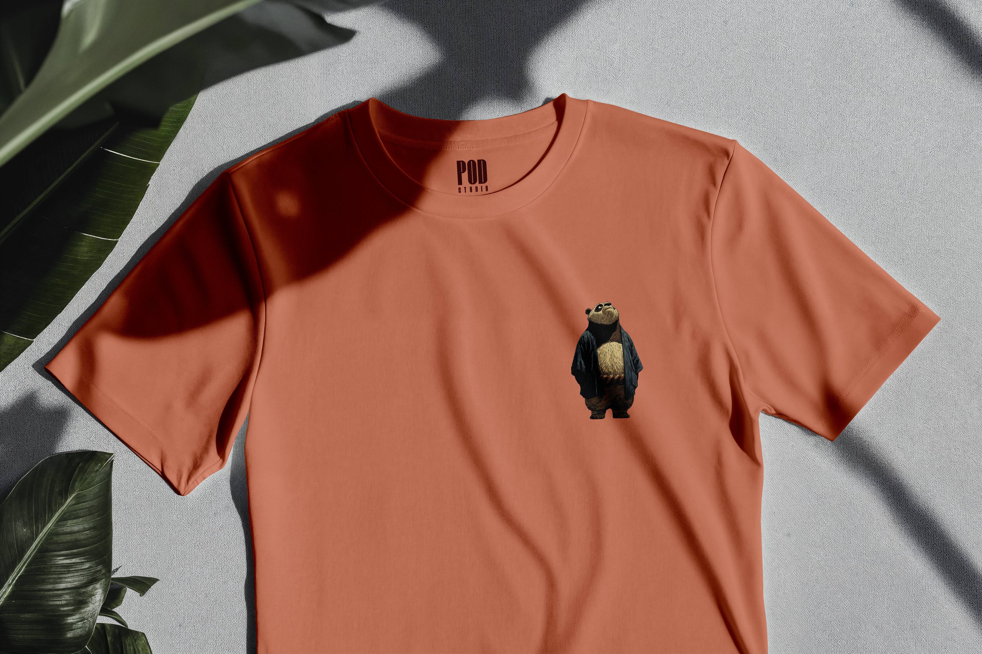 Oversize Kısa Kollu Tişört - Panda