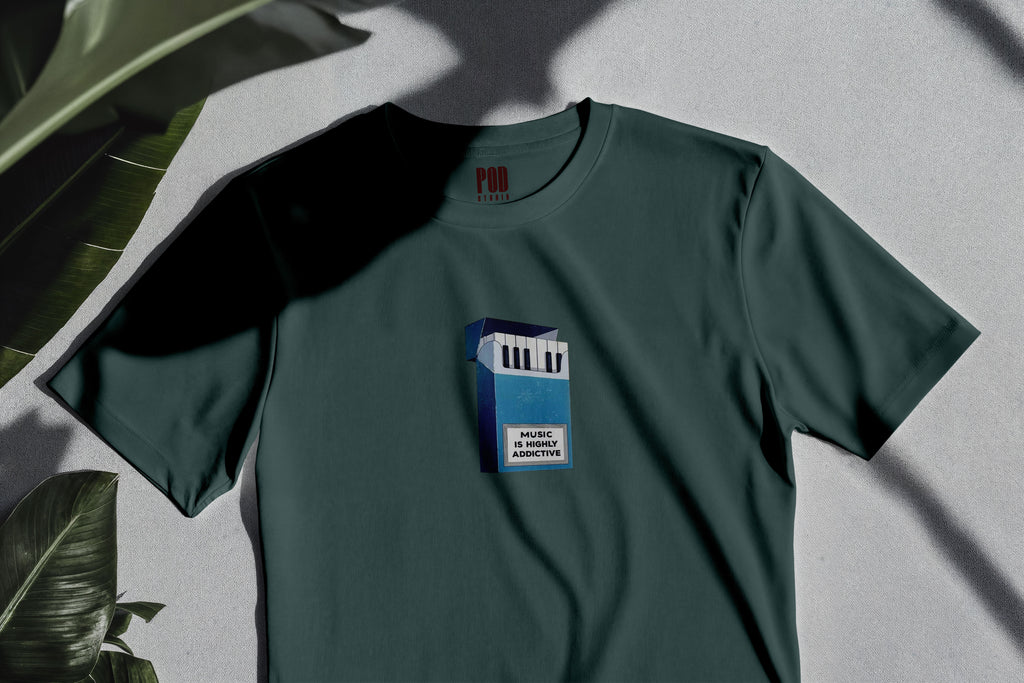 Oversize Kısa Kollu Tişört - Addictive