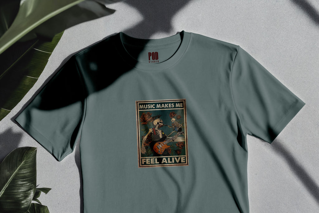 Oversize Kısa Kollu Tişört - Alive