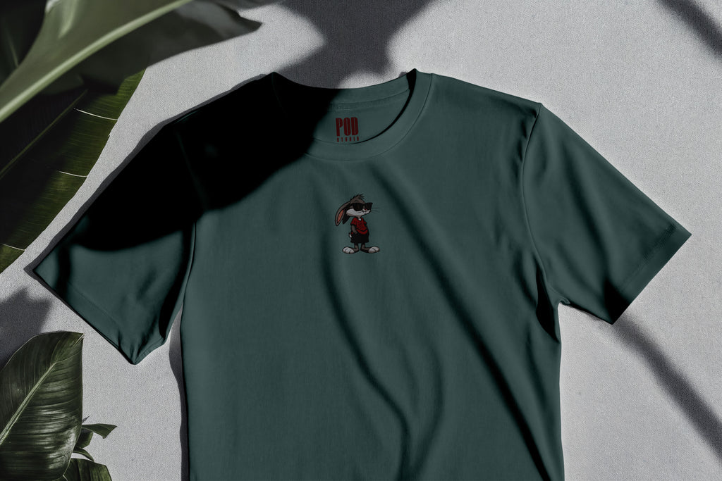 Oversize Kısa Kollu Tişört - Bunny