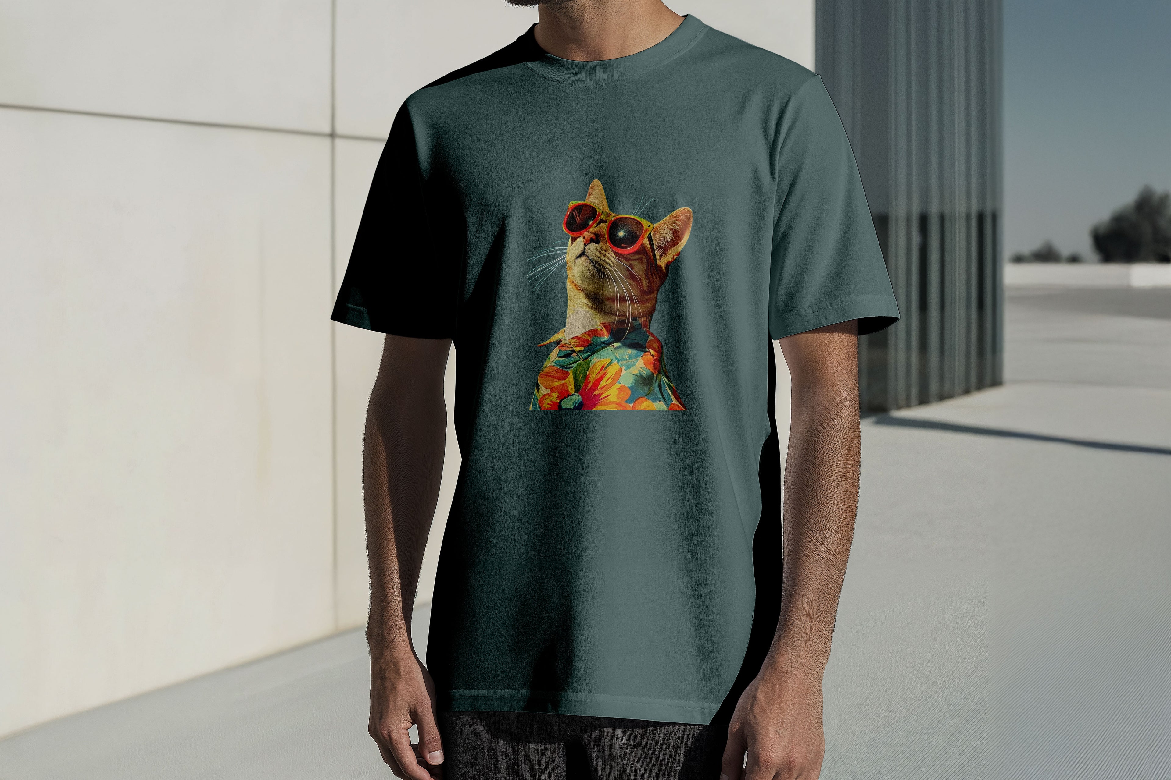 Regular Kısa Kollu Tişört - Cat