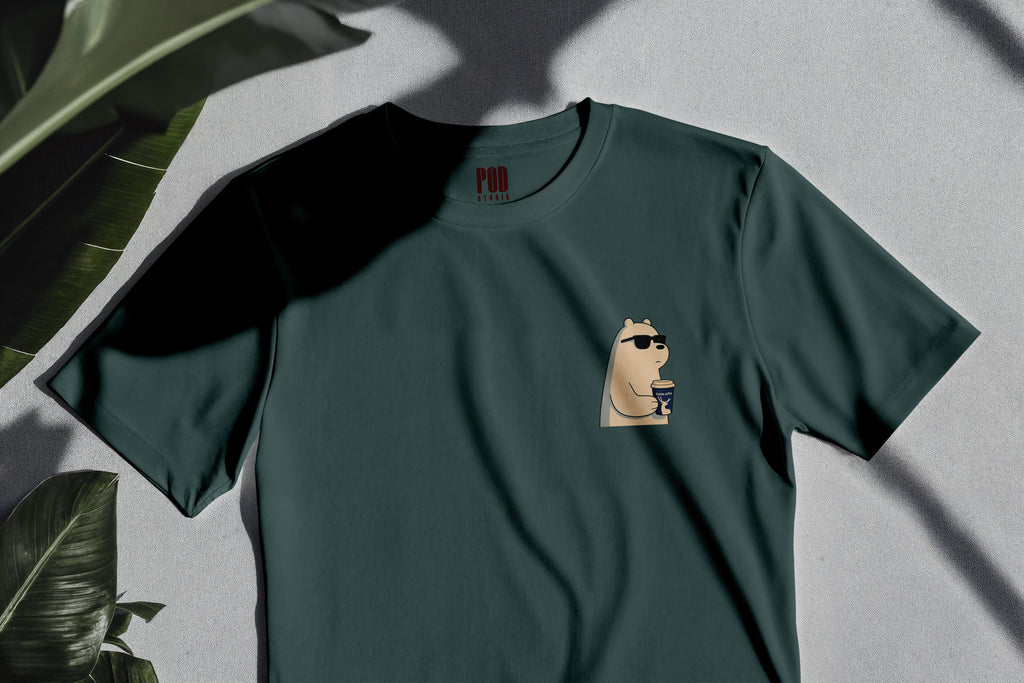 Oversize Kısa Kollu Tişört - Glasses